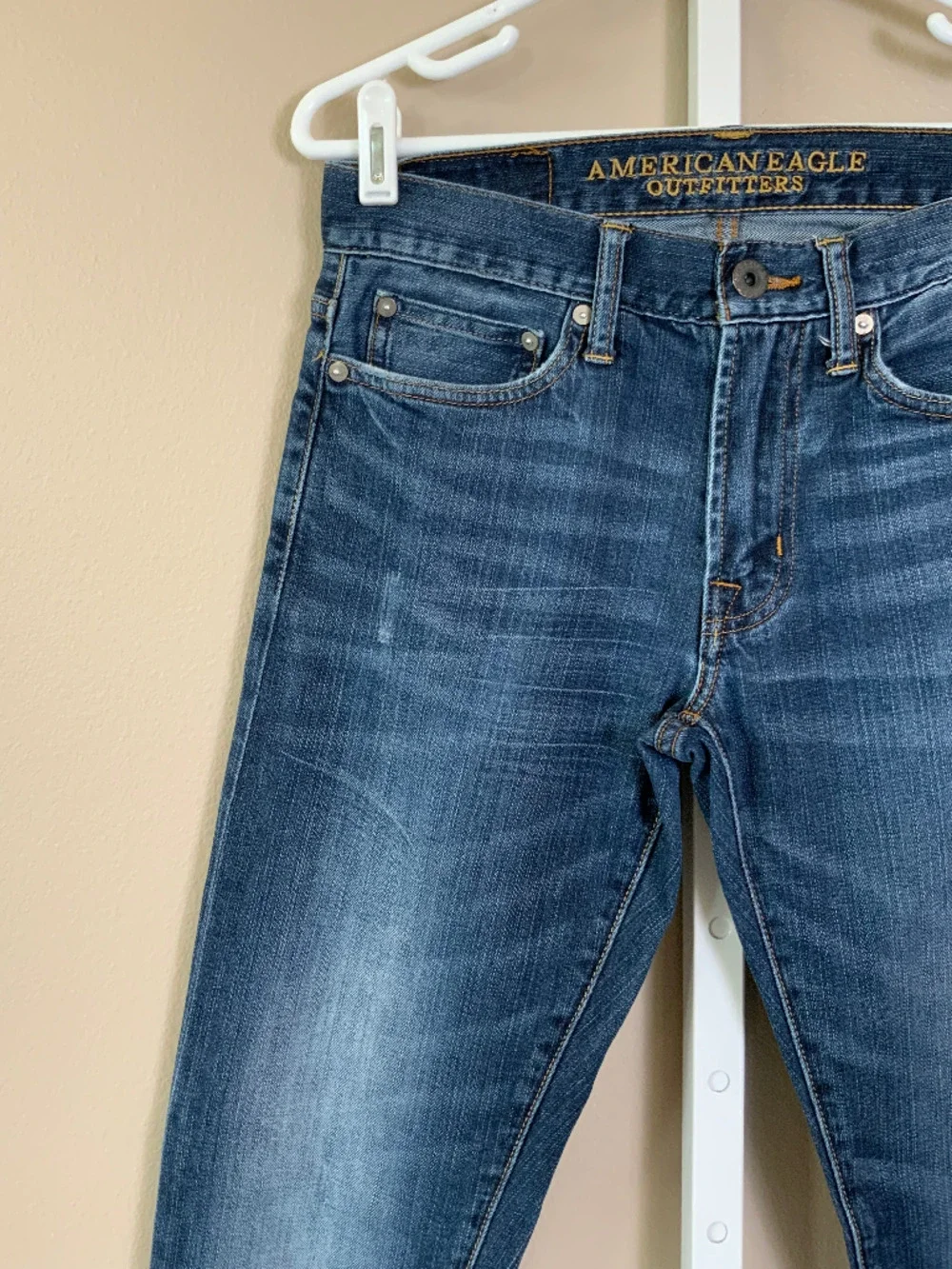 American Eagle Distressed Wash Slim Jeans